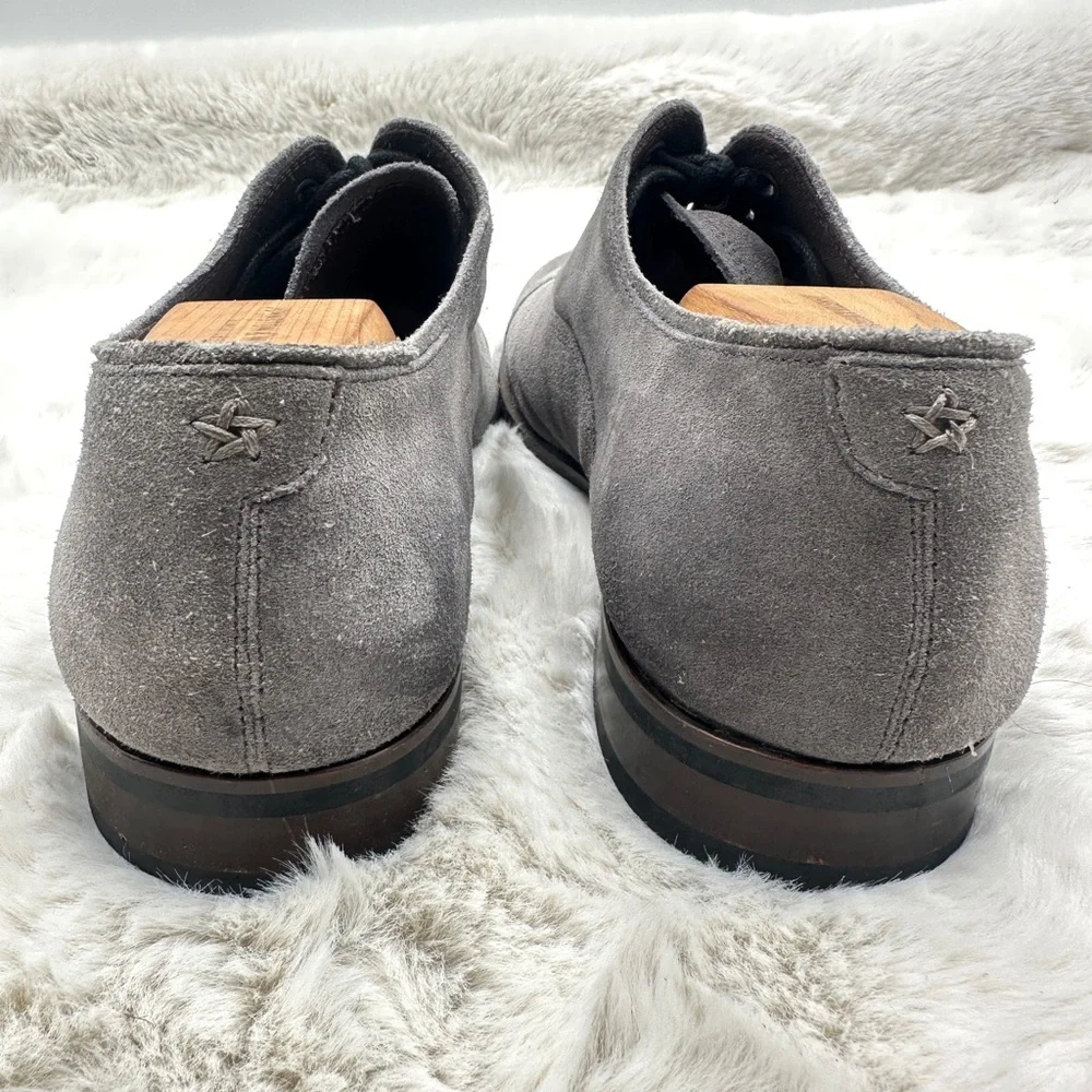 John Varvatos Seagher Cap Toe Oxford shoes in Coal Suede, US 12‎
